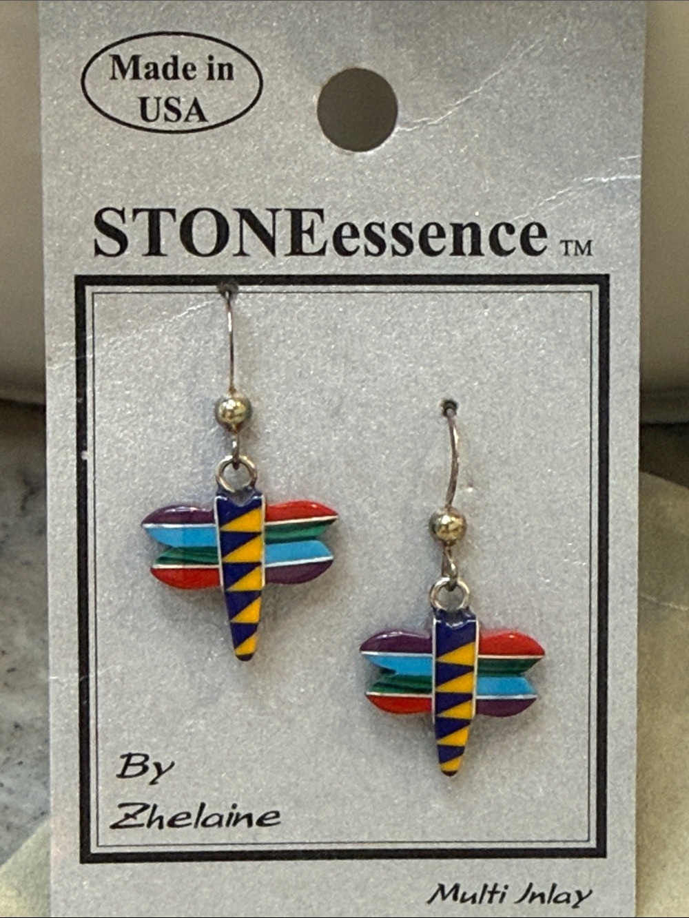 STONEessence By Zhelaine Multi-Color Dragonfly Earrings